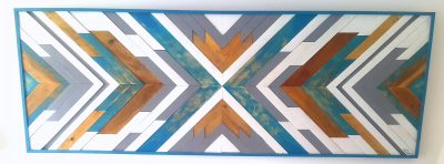 BLUE AND WHITE WALL ART
