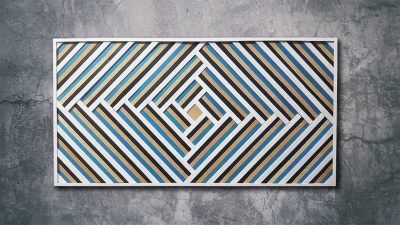 Pallet headboard and art